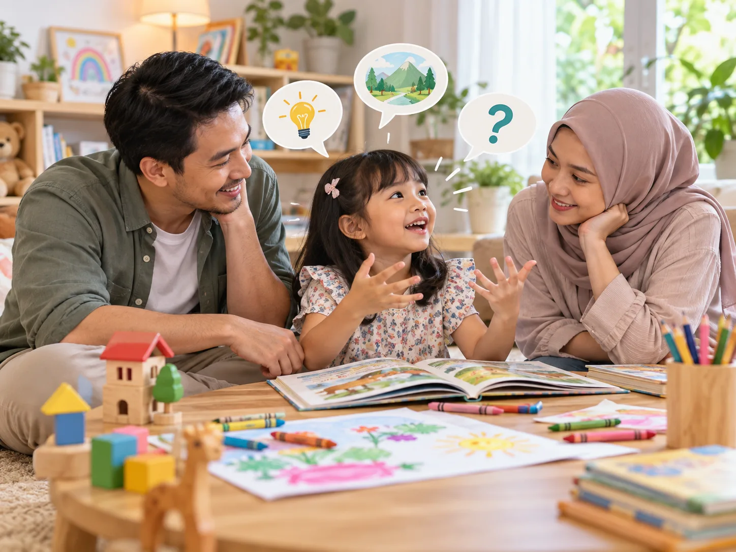 Pertanyaan Terbuka yang Membantu Anak Berpikir dan Bercerita